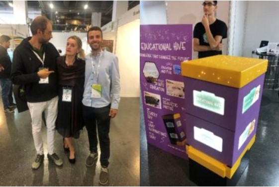 Slika br. 8 i 9. Dugogodišnji poznanici okupljeni na izložbenom paviljonu i jedan inovativno edukativni proizvod